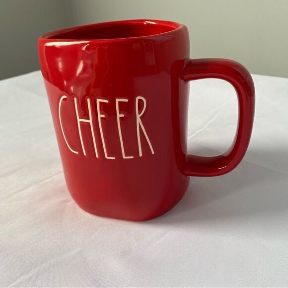 Rae Dunn ‘Cheer’ Red Ceramic Mug - Picture 1 of 6